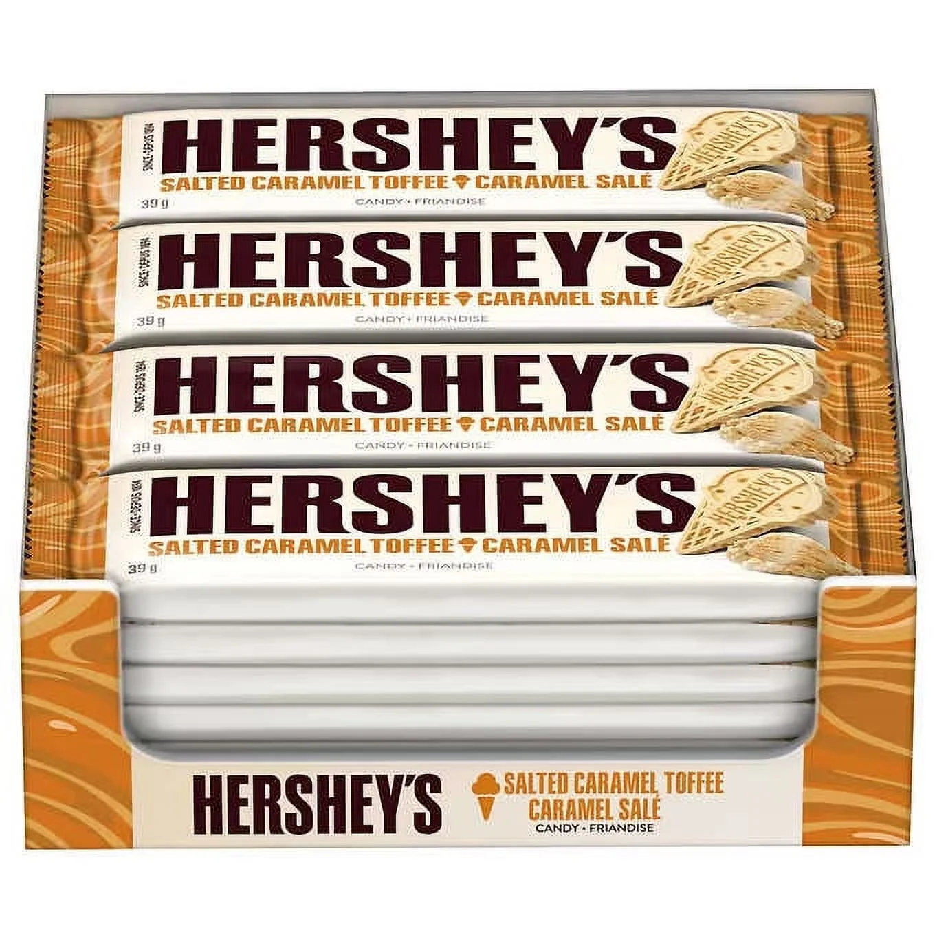 Hershey's Salted Caramel Flavored White Creme w/ Toffee Pieces 24ct - 1.38 oz Bars