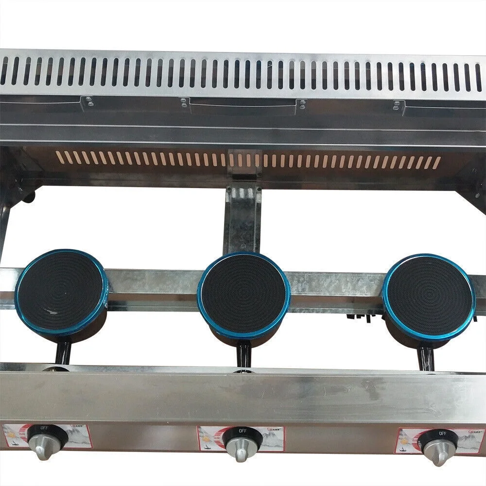 18L 3 Pan Propane NG Gas Fryer Catering Warmer Steam Table Buffet Restaurant,New