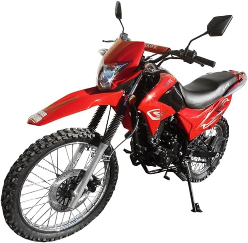 250cc Dirt Bike Hawk 250 Enduro Street Bike Motorcycle Bike(Red)