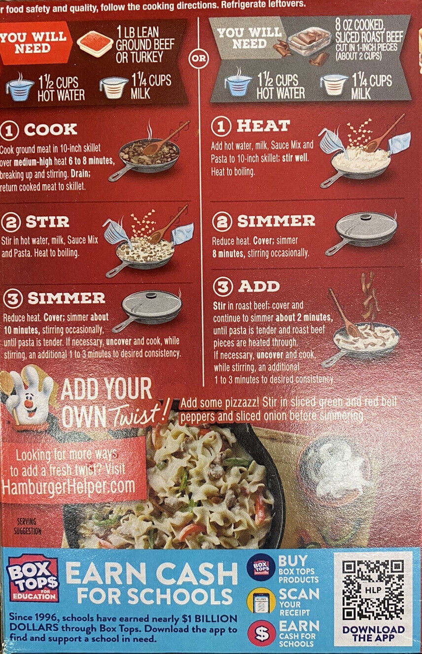 5x Betty Crocker Hamburger Helper DELUXE PHILLY CHEESESTEAK Mix 4.8 oz - 5 PACK