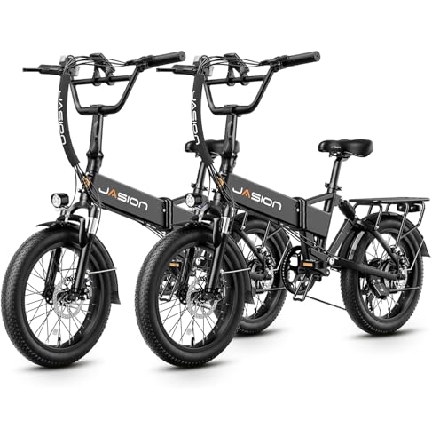 Jasion EB7 2.0/ST Electric Bike for Adults, 1200W Peak Motor 28MPH Max Speed Folding Ebike, 48V 10AH Removable Battery, 20