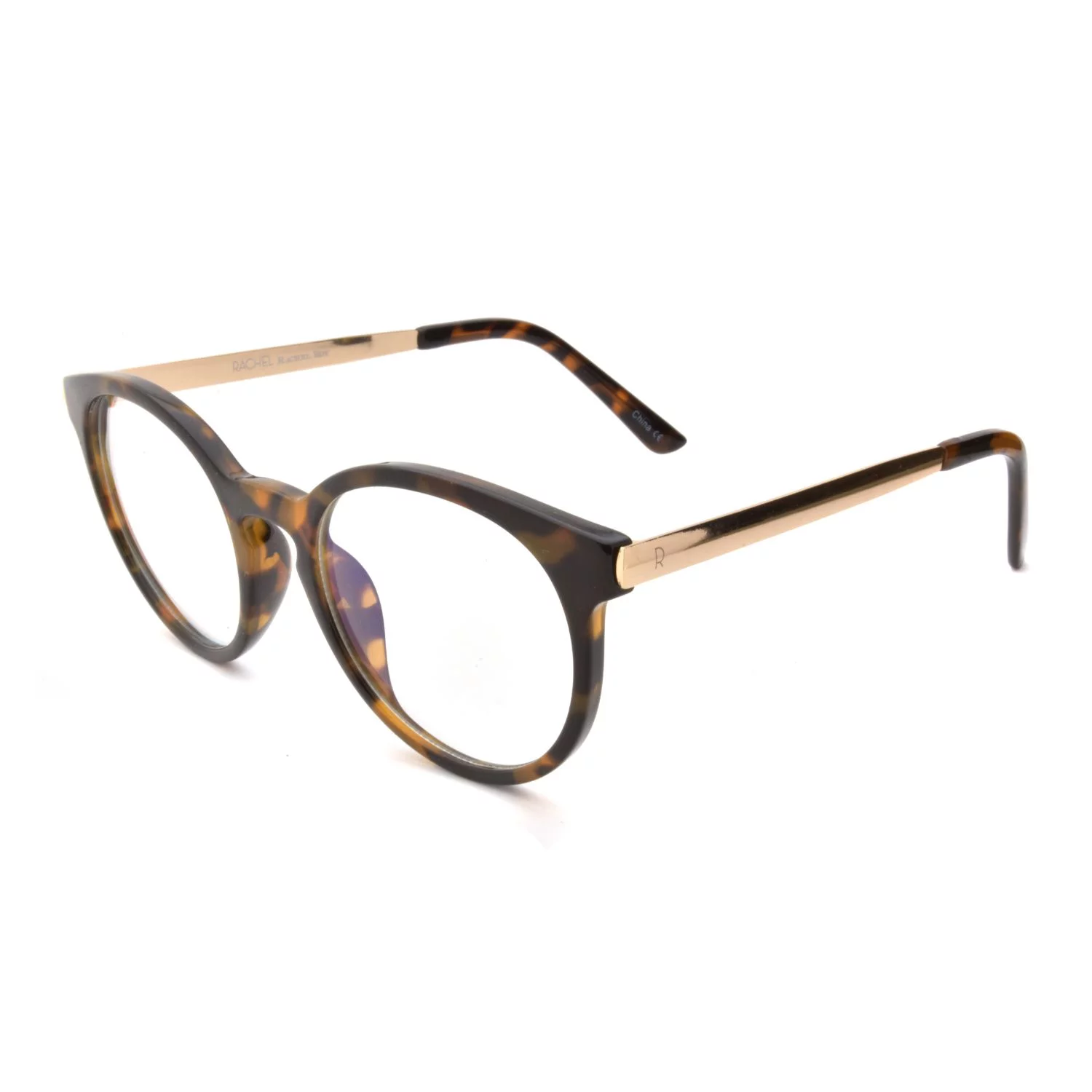Rachel Rachel Roy Round Blue Light Blocking Glasses, Tortoise shell Frames