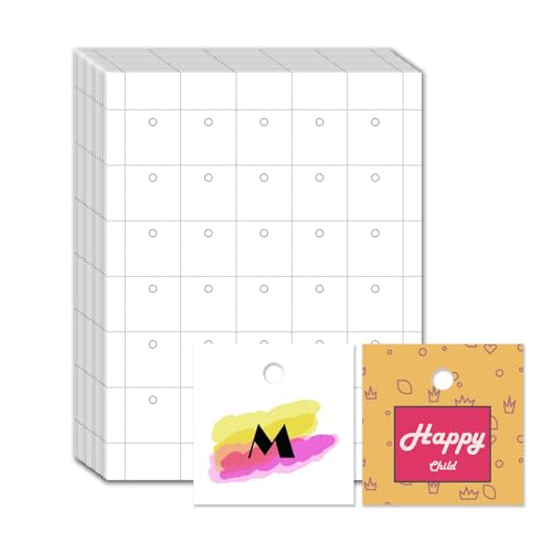 Mr-Label 250 Printable Blank Tags with String, 2