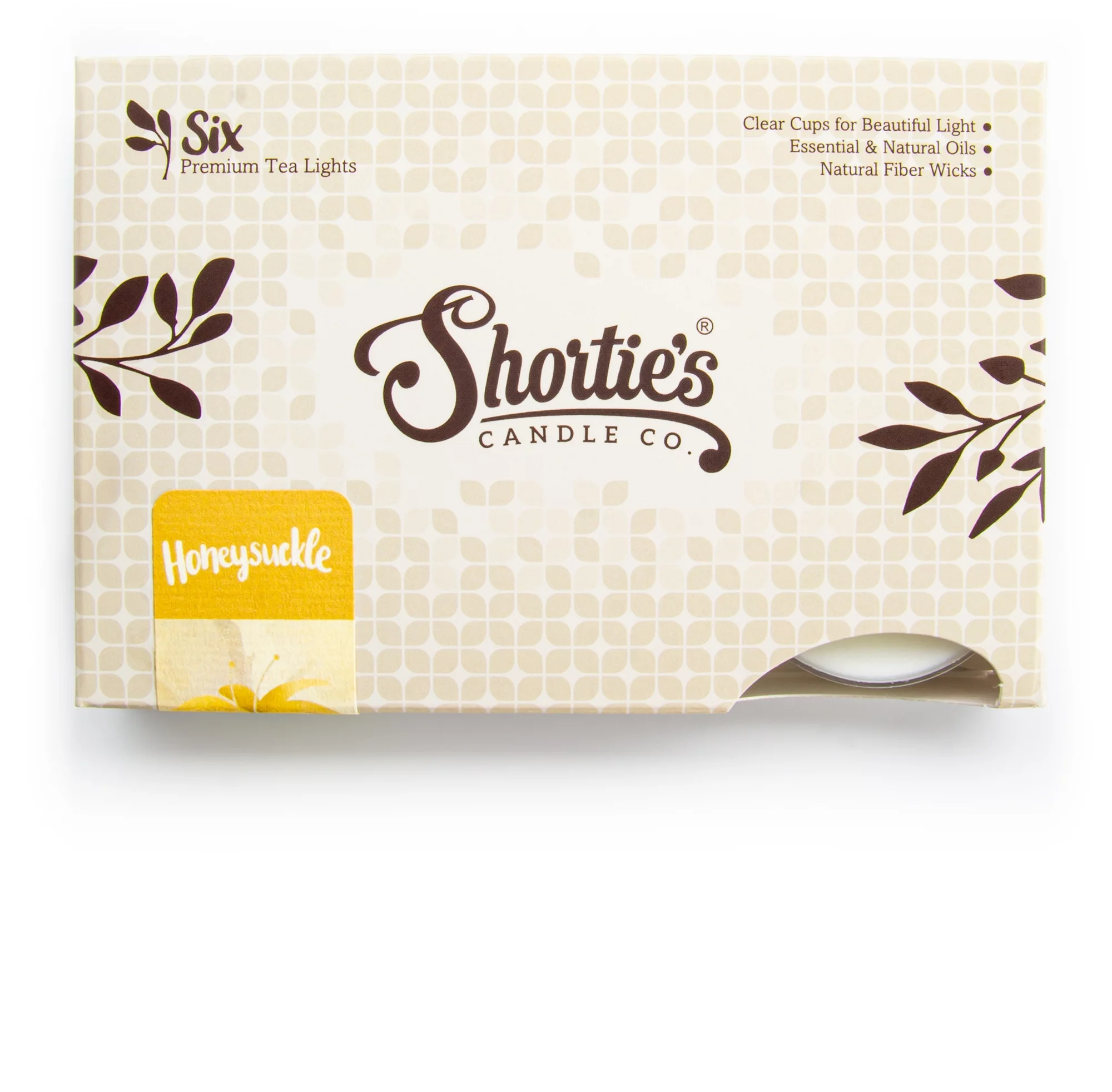 Pure Honeysuckle Tealight Candles Bulk Pack - 24 White Premium Scented Tea Lights - Essential & Natural Oils - Shortie