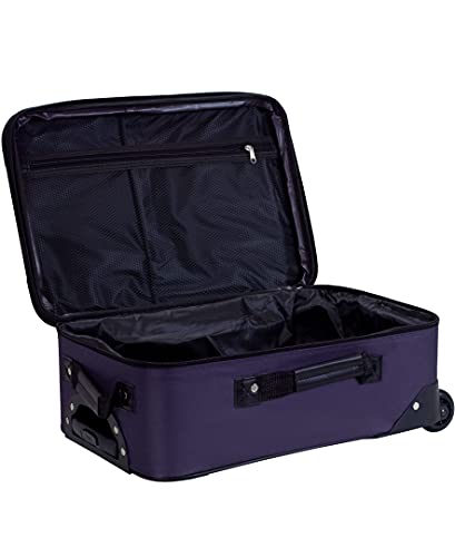 Rockland Fashion Expandable Softside Upright Luggage Set, Charcoal, 2-Piece (14/19)