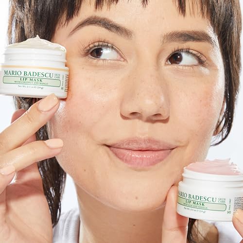 Mario Badescu Lip Mask, Overnight Lip Treatment Enriched With Skin Softening Coconut Oil and Hydrating Shea Butter