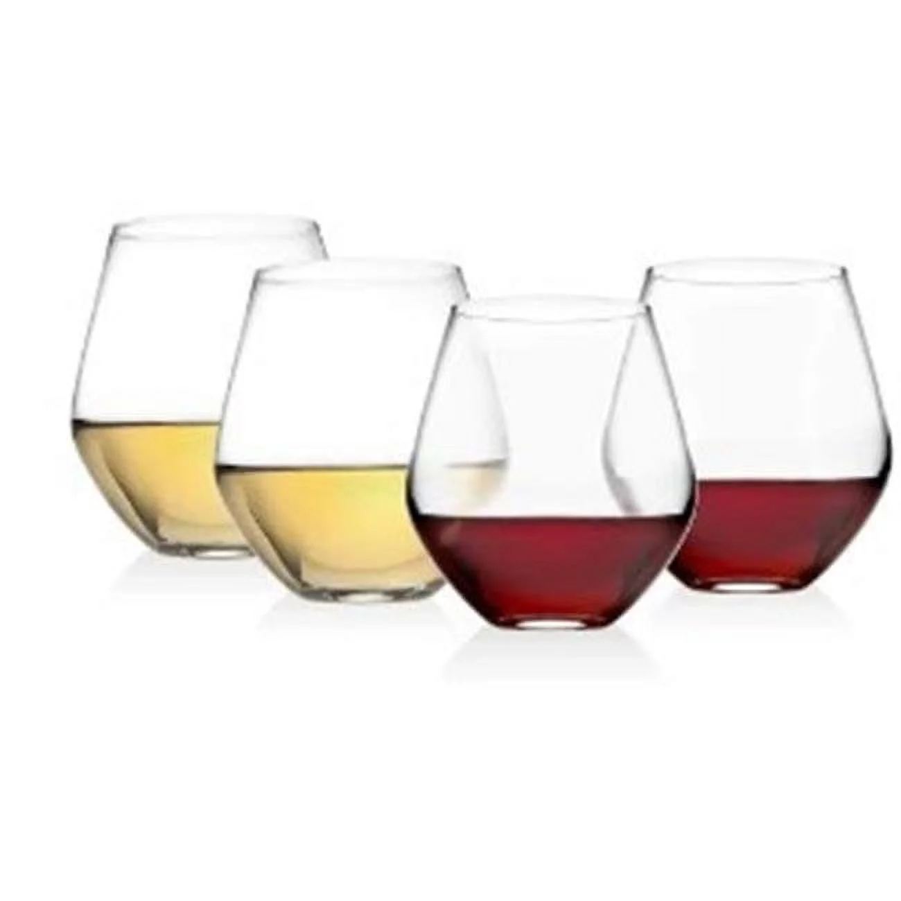 Godinger 48507 Stemless Wine Goblet Glasses - Set of 4