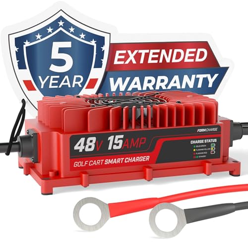 FORM 48 Volt Onboard Golf Cart Battery Charger - 48V 15AMP Lead Acid Battery Charger