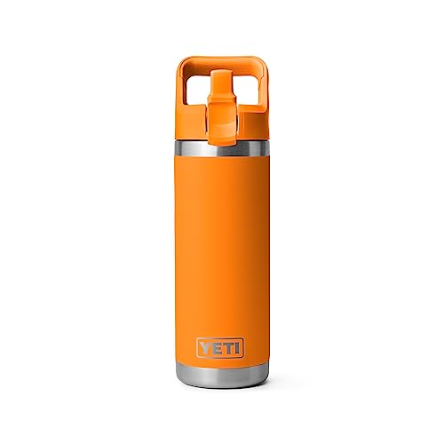 YETI Rambler 18 oz Bottle, Vacuum Insulated, Stainless Steel with Straw Cap, Beekeeper