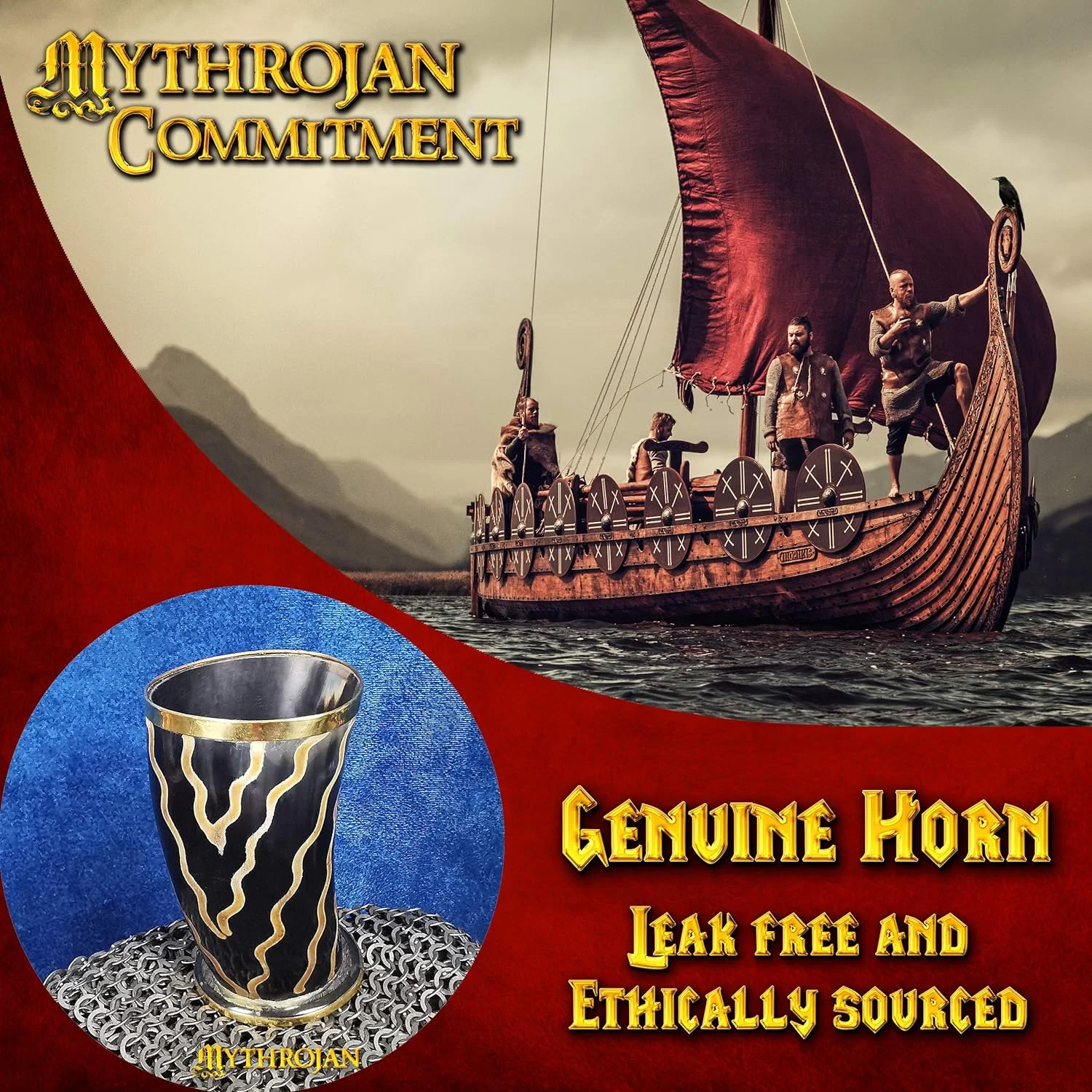 Drinking Horn Shot Glass Authentic Medieval Inspired Viking Wine/Mead 250 ML – Polished Finish