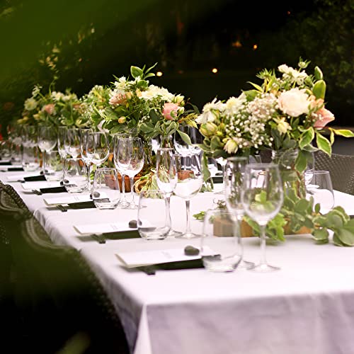 8 Foot Folding Table 96 inch Heavy Duty 8ft Plastic Portable Foldable Table with Handle Indoor Outdoor White 8' Dining Table for Picnic, Party and Camping