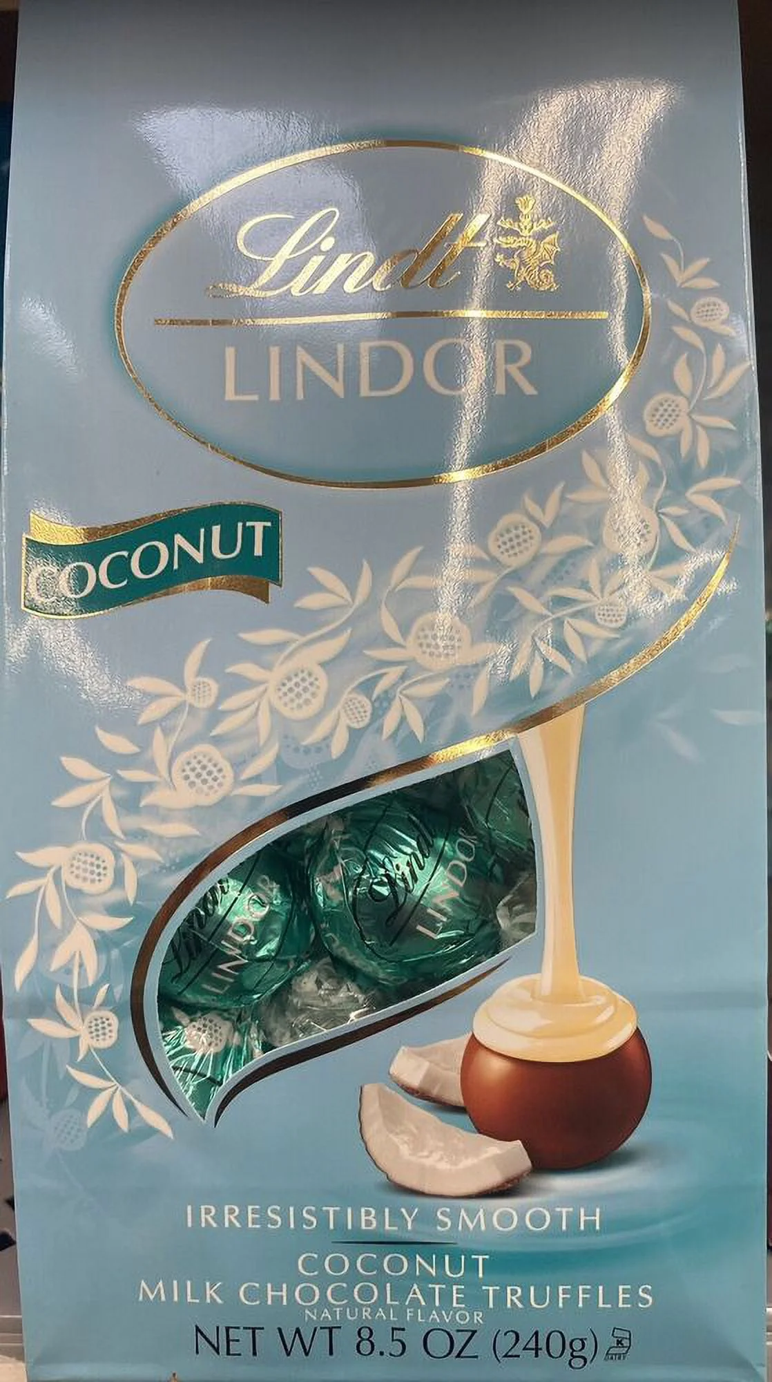 5x NEW Lindt LINDOR COCONUT Milk Chocolate Truffles 8.5 oz Bag - 5 PACK