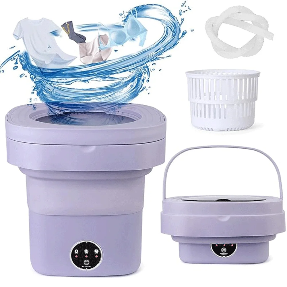 Portable Mini Washing Machine Washer Foldable Washer and Spin Dryer Small Travel