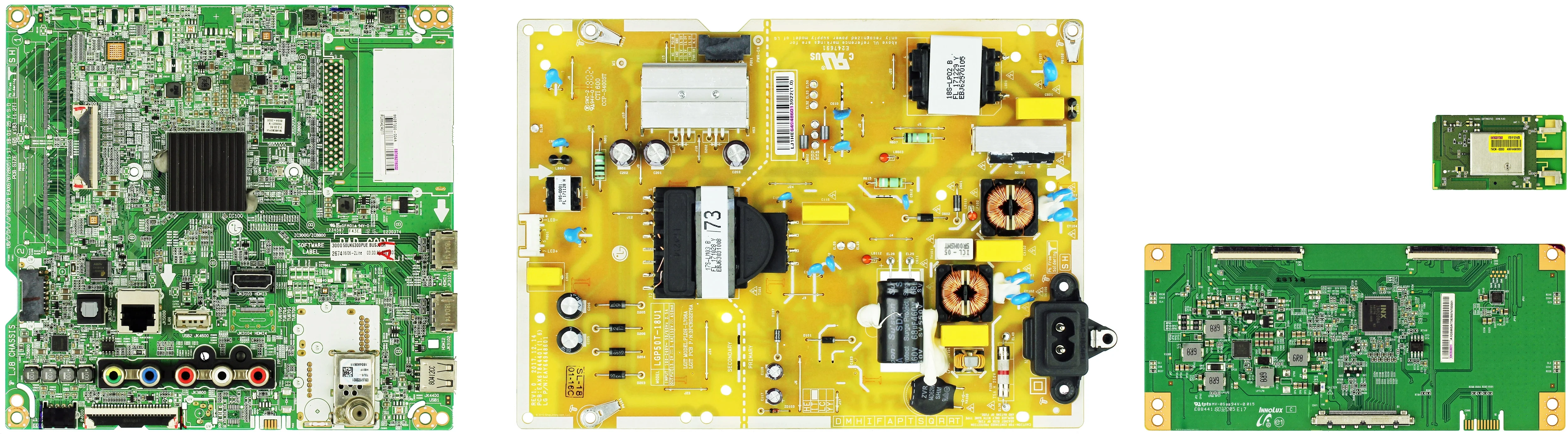LG 50UK6300PUE.BUSJLOR Complete LED TV Repair Parts Kit
