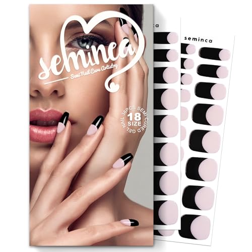 Semi Cured Gel Nail Strips-Easy Apply Christmas Gel Nail Stickers Holiday Semi Cured Manicure Strips with Sparkling Xmas Designs (Classic Yule)
