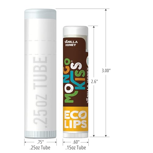 Mongo Kiss USDA Organic Lip Balm Set 8-pack (0.15 oz. each) with Mongongo Oil & Cocoa Butter to Moisturize Chapped Lips | Made in USA by Eco Lips (Variety)