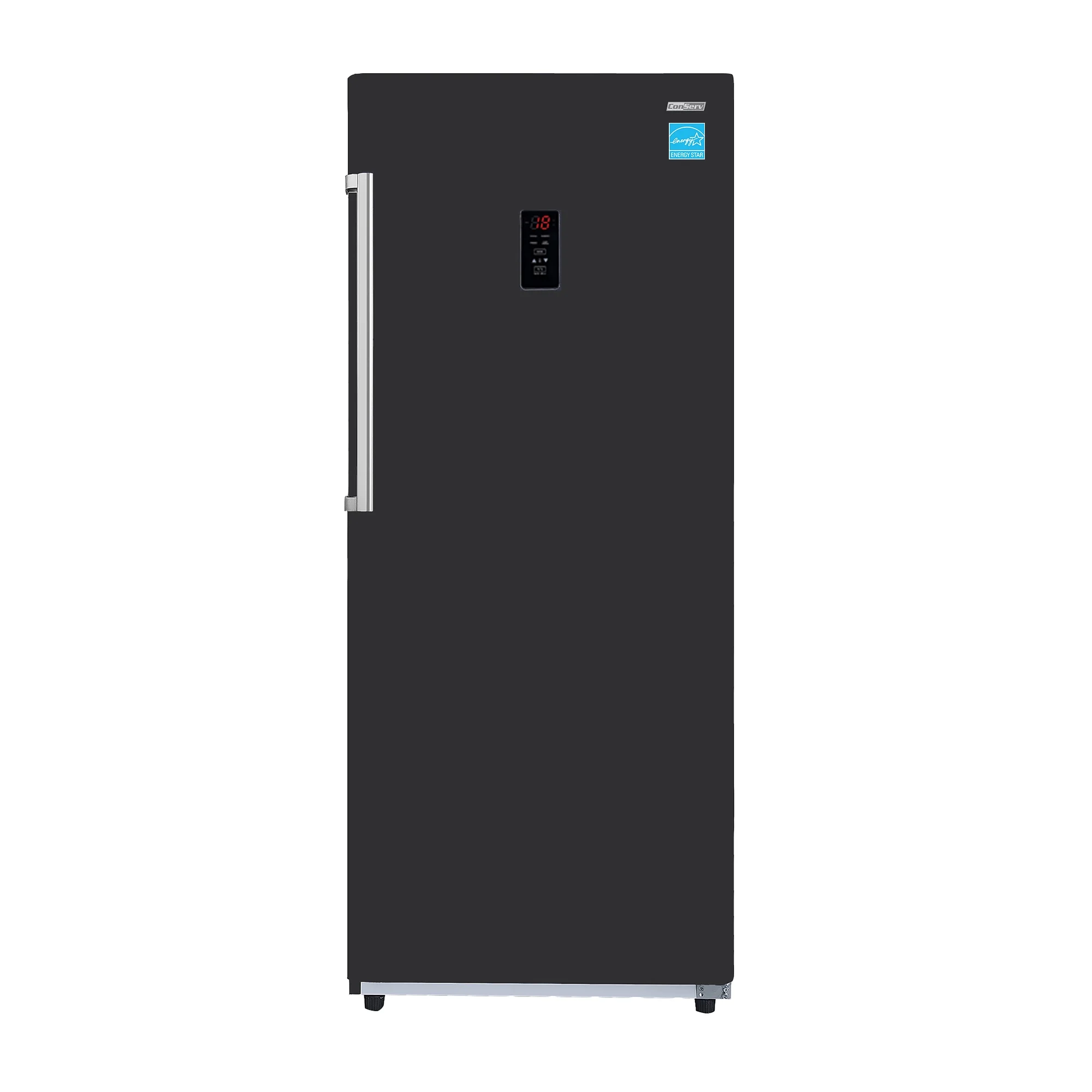 Conserv 17 cu. ft Convertible Upright Freezer/Refrigerator in Black with Reversible Door, Low Sound and High-Temperature Alarm