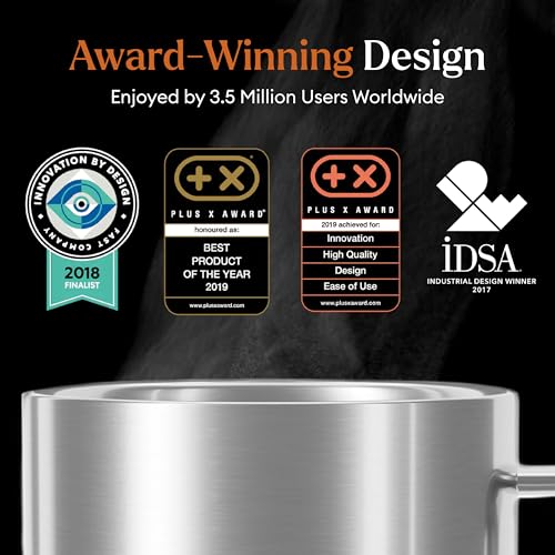 Ember Temperature Control Smart Mug 2, 14 Oz, App-Controlled Heated Coffee Mug with 80 Min Battery Life and Improved Design, Black