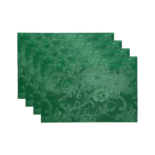 Elrene Home Fashions Poinsettia Elegance Jacquard Holiday Table Runner, 13
