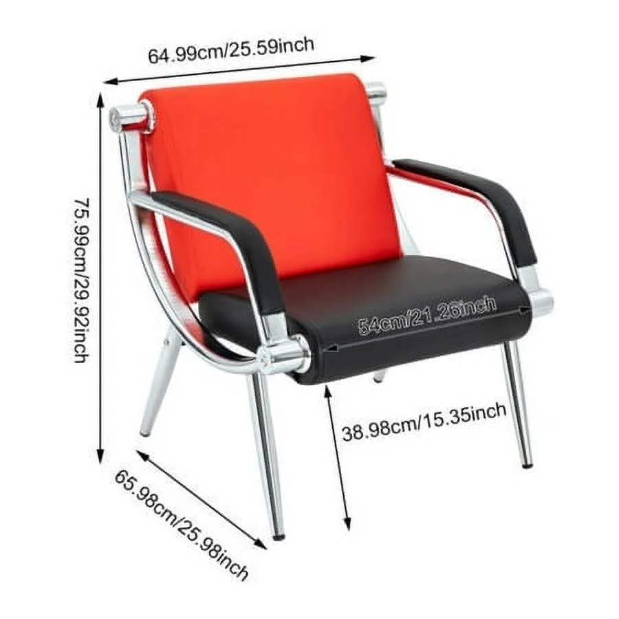 2PCS PU Leather Guest Chair Reception Waiting Room Office Desk Side Chairs NEW