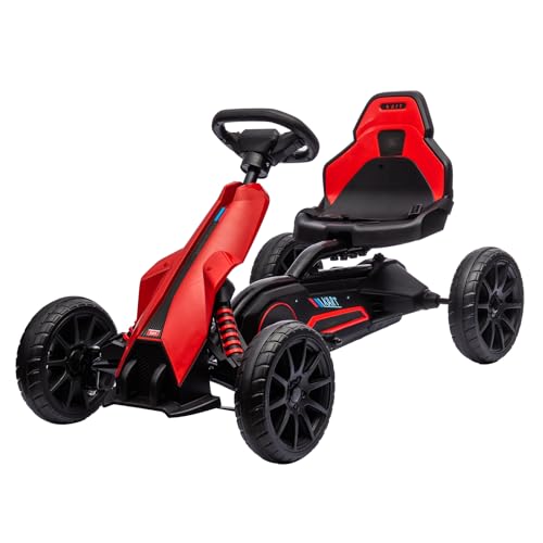 12V Electric Go Kart for Toddlers, Drift Kart with 7Ah Battery 35W Motor, High/Low Safety Speed Max 2.8MPH for Child, Max Load 66lbs, Electric Vehicle Toy for Kids Christmas Birthday Gift