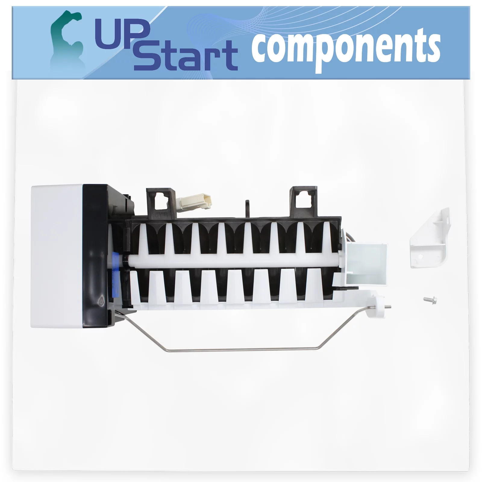 2198597 Refrigerator Ice Maker Assembly Replacement for KitchenAid KSRG25FKBL17 - Compatible with W10190960 AP3182733 Icemaker