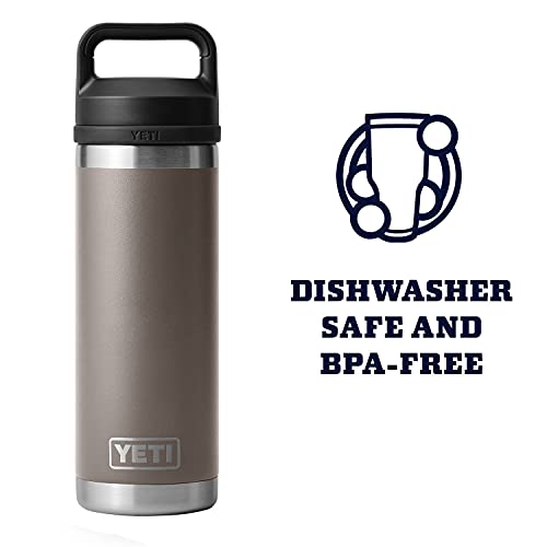 YETI Rambler 18 oz Bottle, Vacuum Insulated, Stainless Steel with Chug Cap, Sandstone Pink