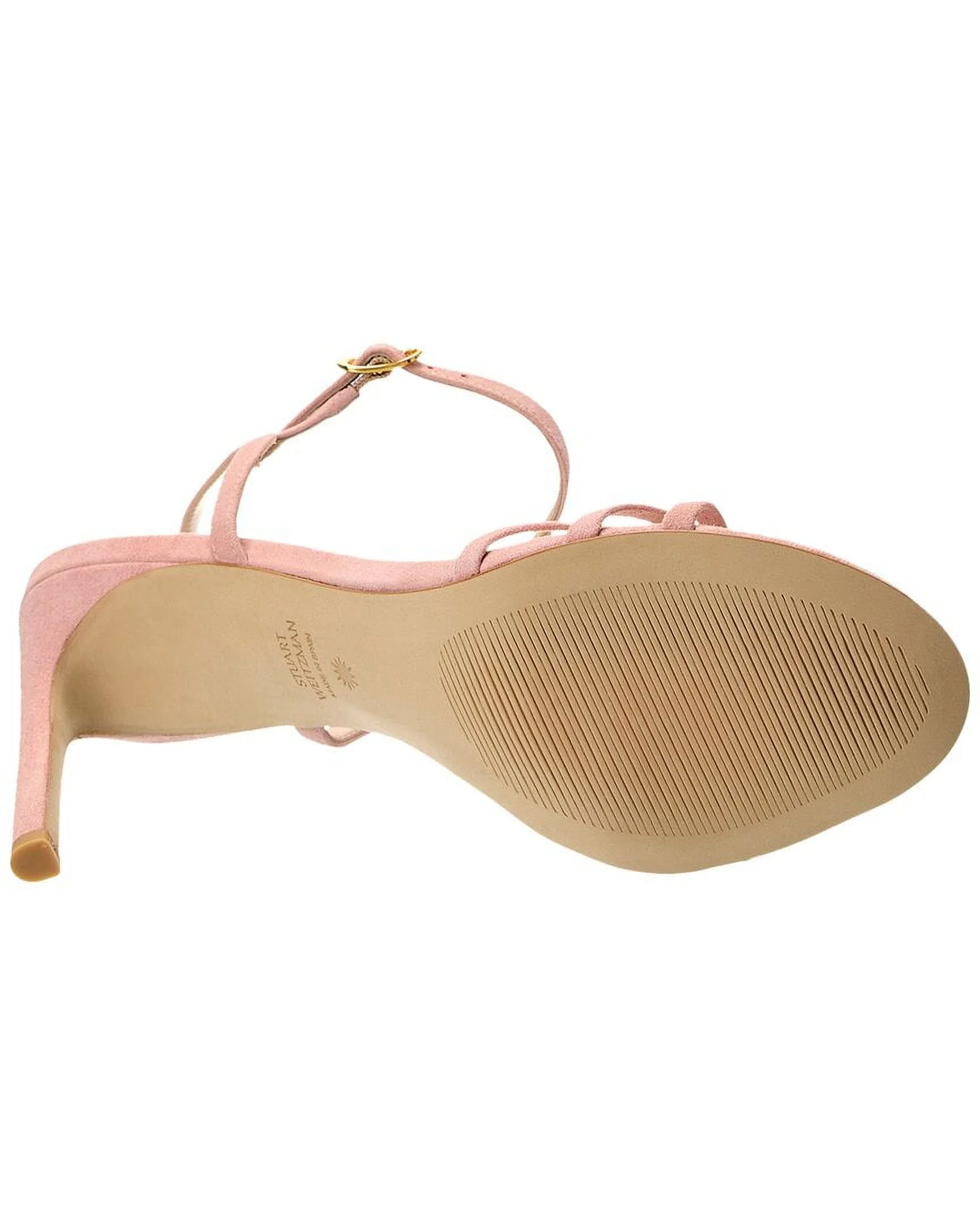 Stuart Weitzman Starla 105 Suede Sandal, 10, Pink