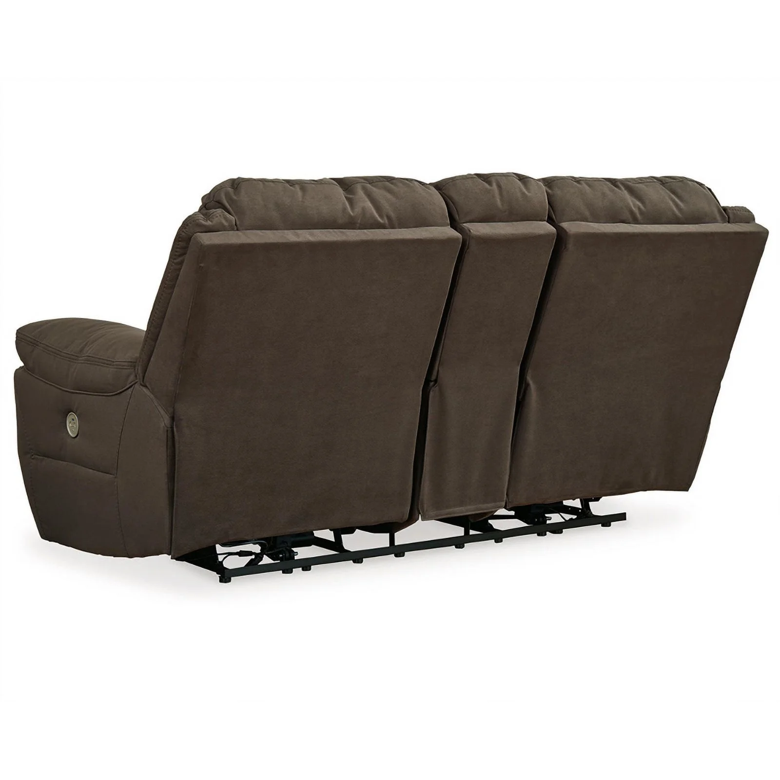 Ashley Furniture Next-Gen Gaucho Faux Leather Power Reclining Loveseat in Brown