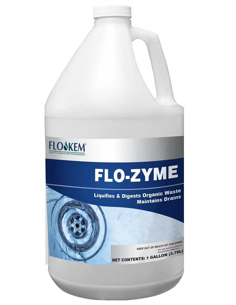 Flo-Kem 5195 Flo-Zyme Commercial Bio-Enzyme Drain Opener/Deoderizer with Pleasant Scent, 1 Gallon Bottle