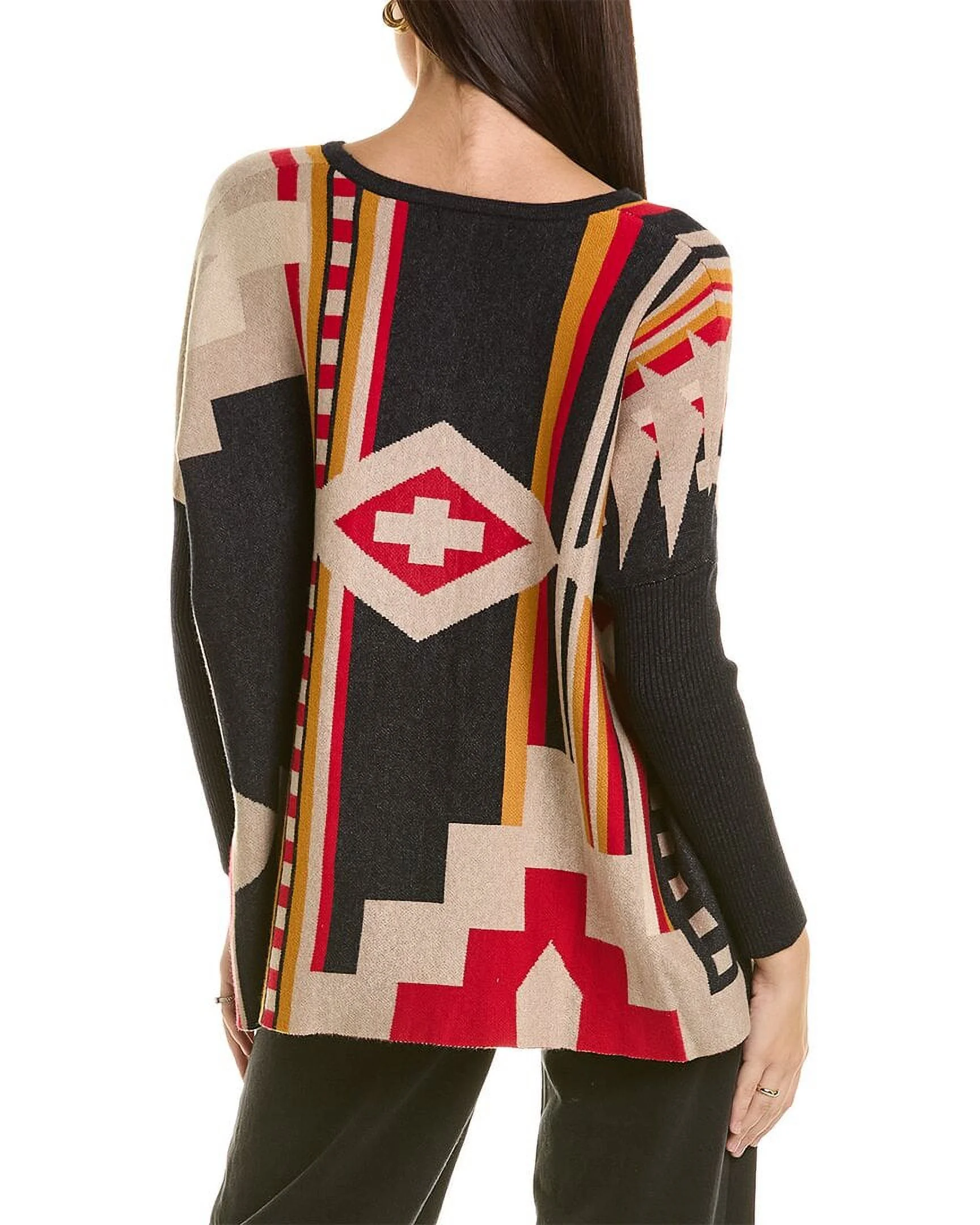 Joseph A. womens  Boxy Sweater, L, Red