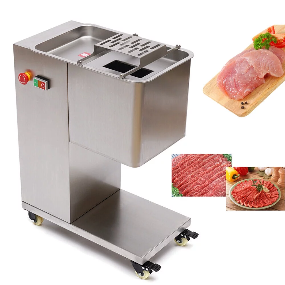 550W Meat Cutter Machine, Commercial Slicer Machine 3mm Thickness Meat Slicer, 500kg/h Detachable Cutting Blade