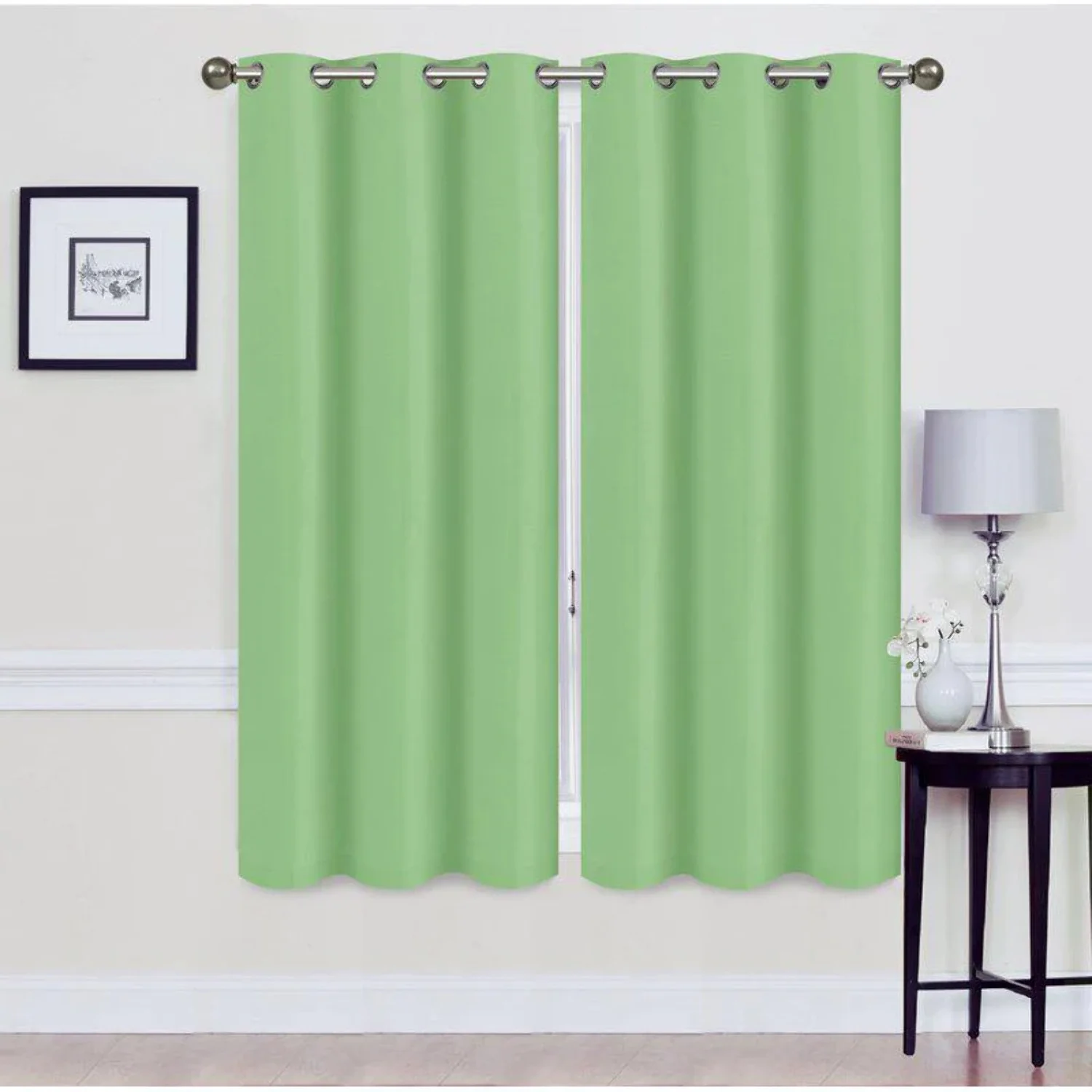 Set of 2: Foam-Backed Blackout Grommet Curtain Panel
