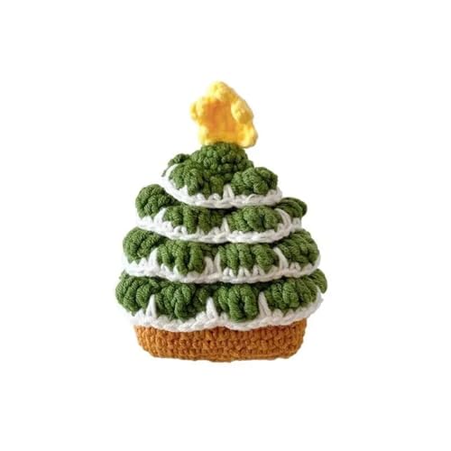 Handmade Christmas Tree Protective Case for AirPods, Hand-Crocheted Festive Design with Snow Trim & Star, Snug Fit Charging Port Access, Cute (Green,for Airpods Pro2)