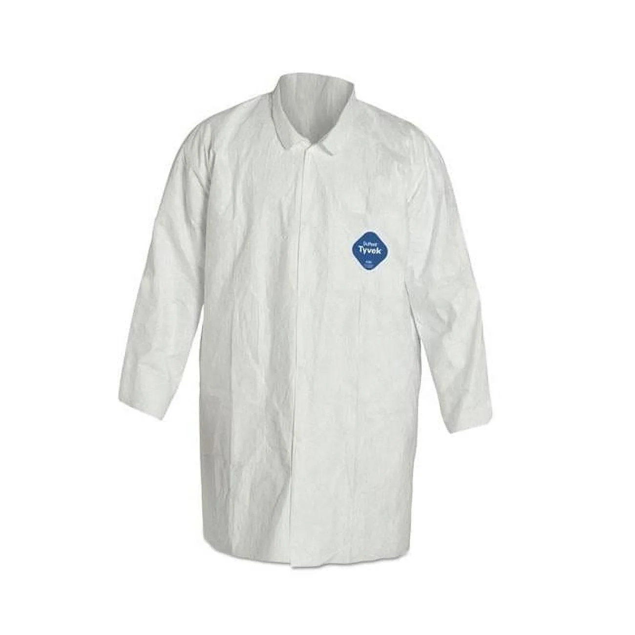 E.i. Dupont De Nemours  2 Pockets Snap Front Tyvek Lab Coat, White&Medium, 30 per Case
