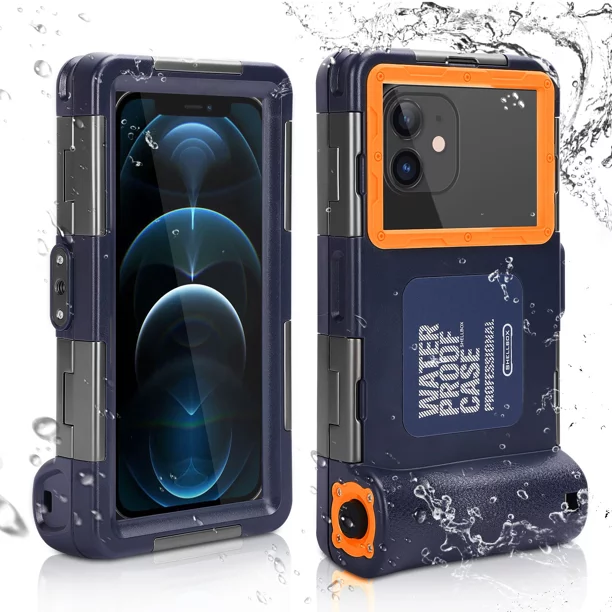 UrbanX Professional [15m/50ft] Swimming Diving Surfing Snorkeling Photo Video Waterproof Protective Case Underwater Housing for BLU R1 Plus And all Phones Up to 6.9 Inch LCD with Lanyard