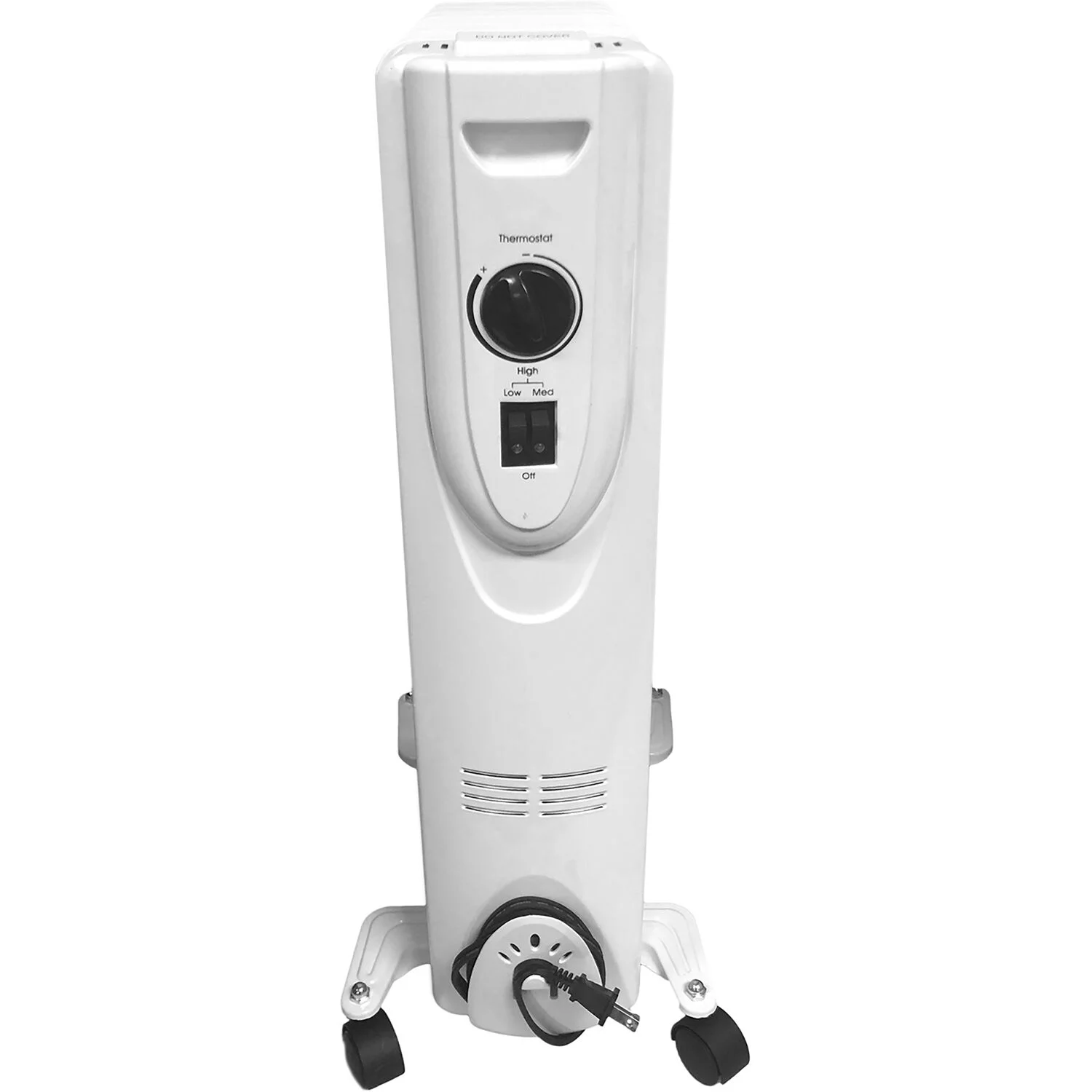 LifeSmart 1500W Portable Oil Filled Radiator | Quiet Heater for Bedroom, Office, Living Room | Easy Glide Caster Wheels | Overheat Protection | Auto Shut-Off | SH-37