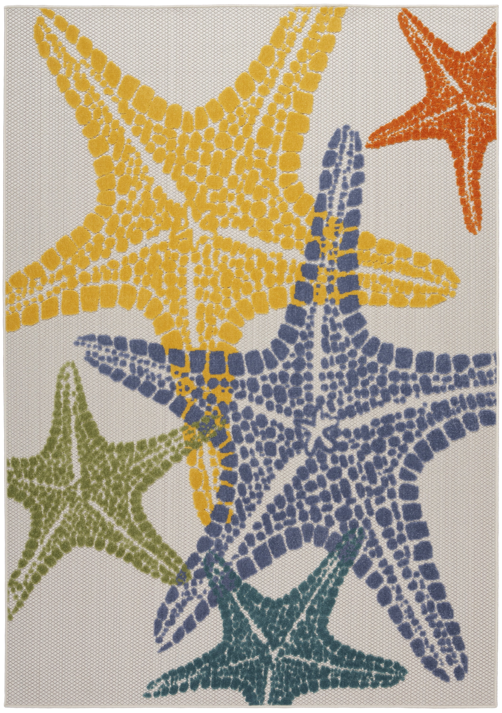 Nourison Aloha Coastal, Nautical & Beach Multicolor 5'3