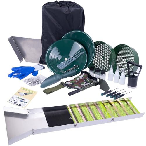27pcs Complete Gold Panning Kit with 50