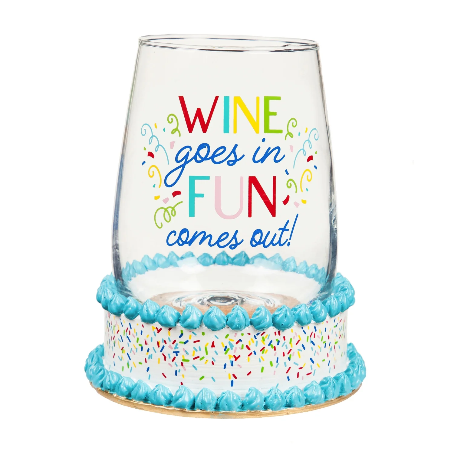 Wine Glass with Coaster Base, Wine Goes In