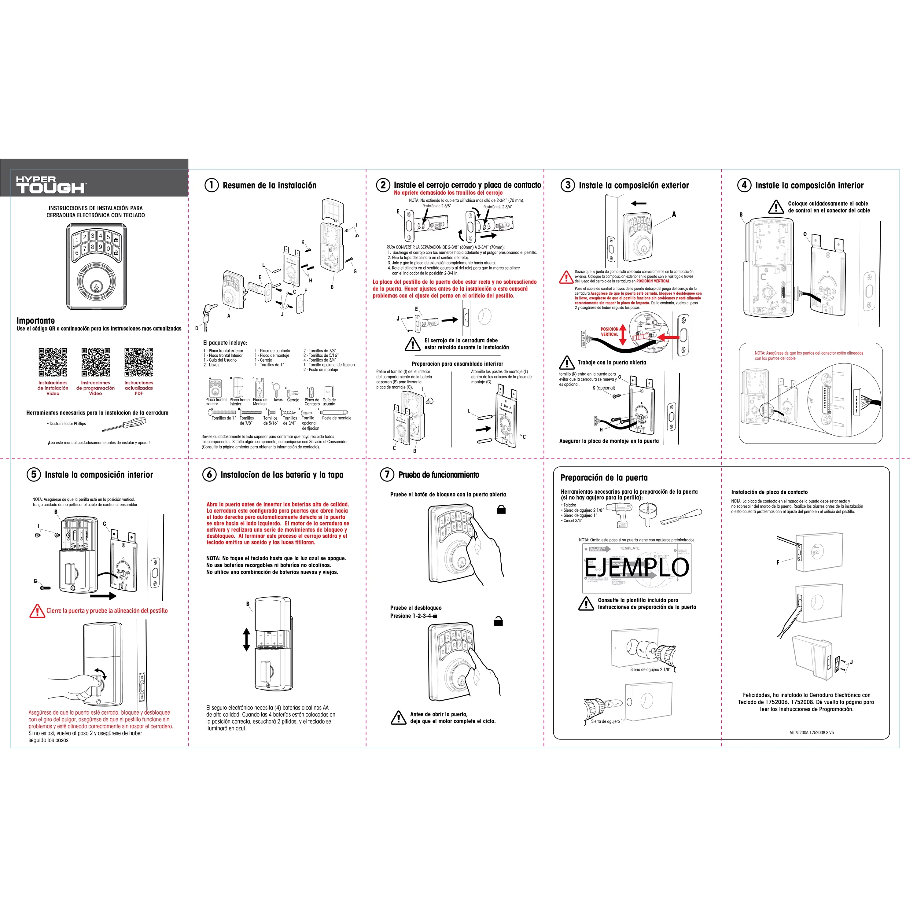 Hyper Tough Digital Deadbolt, Oil Rubbed Bronze, Model 1752004