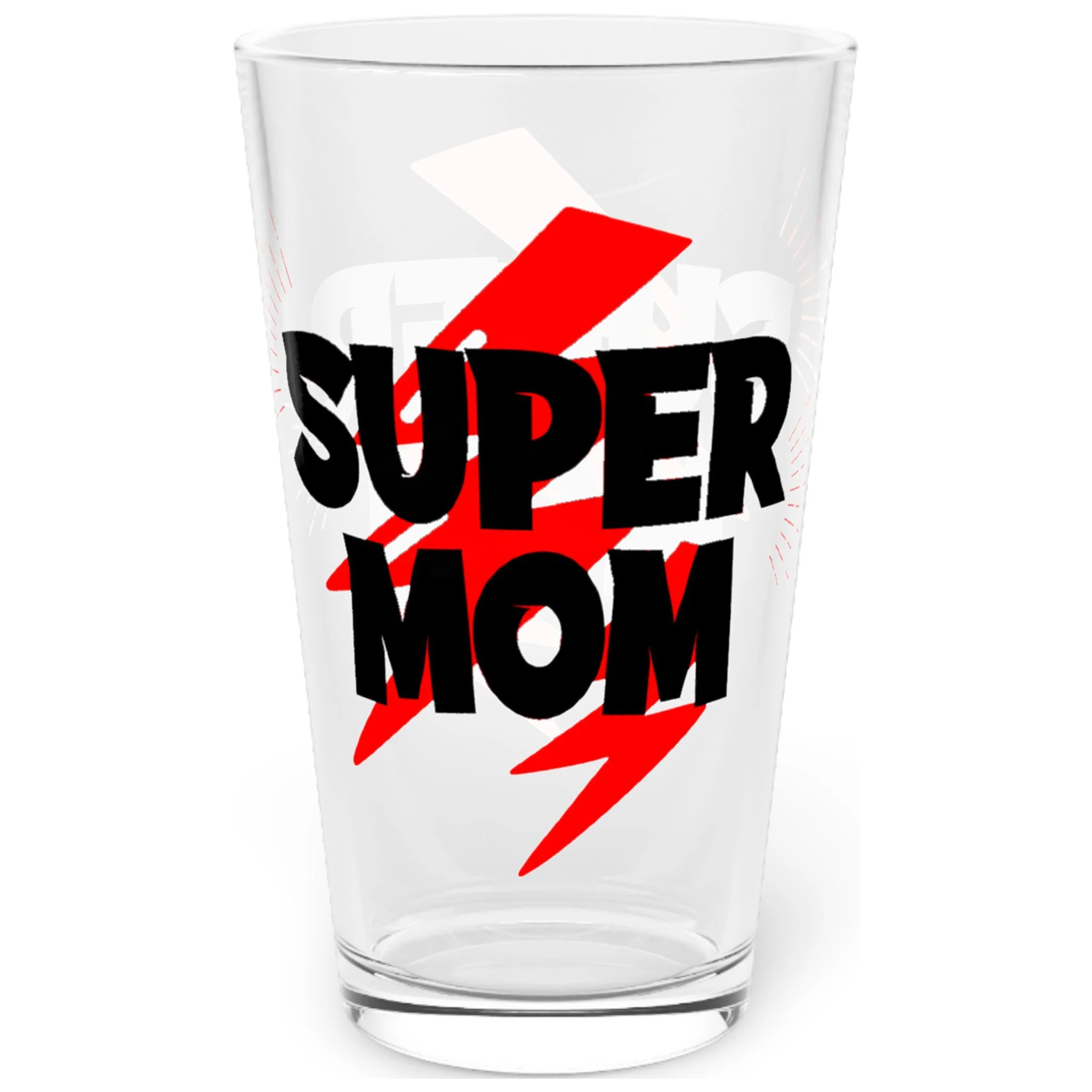 Super Mom Pint Glass, 16oz