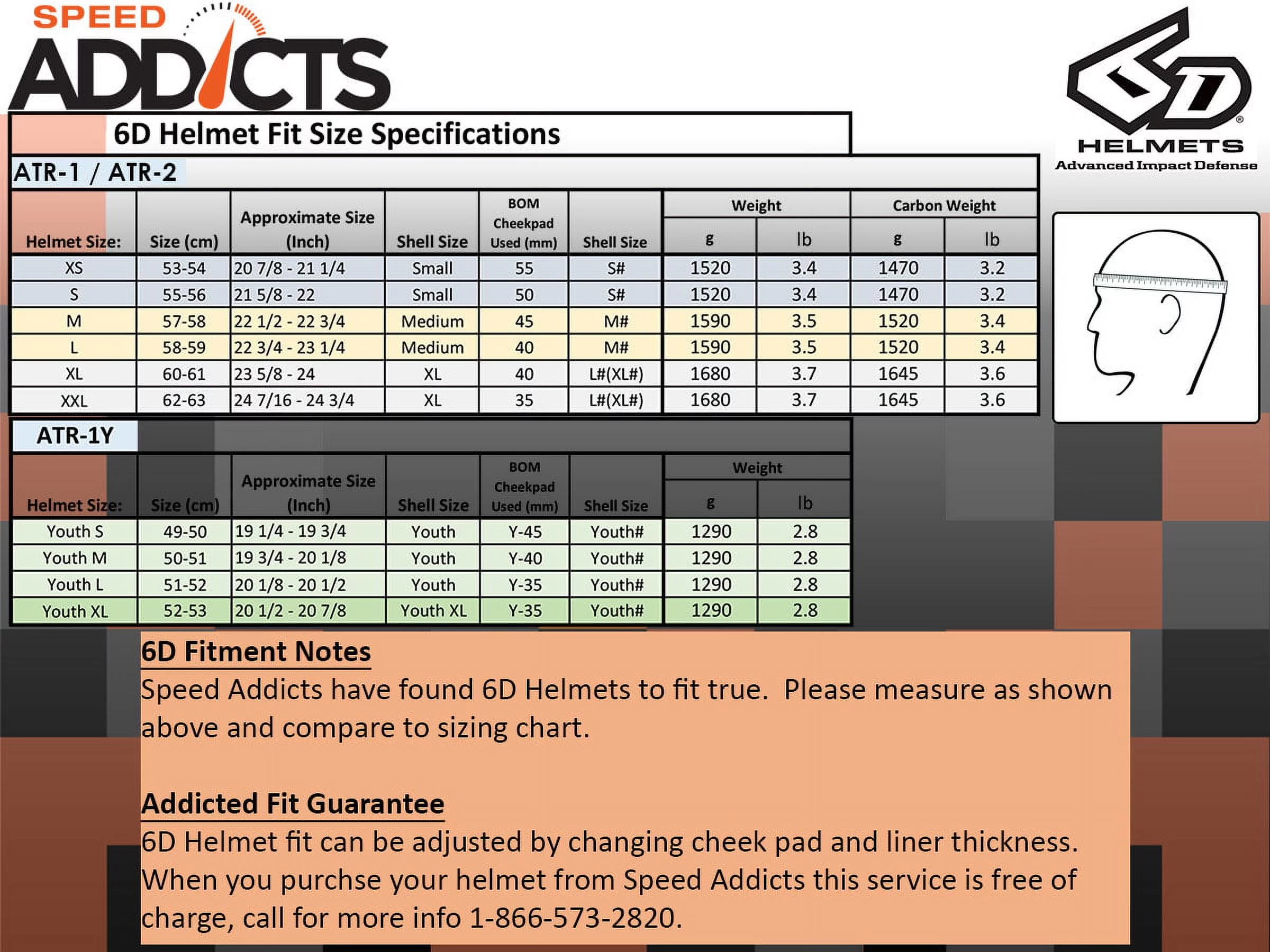 6D ATR-2Y Youth Helmet - Solid - Gloss White - XL