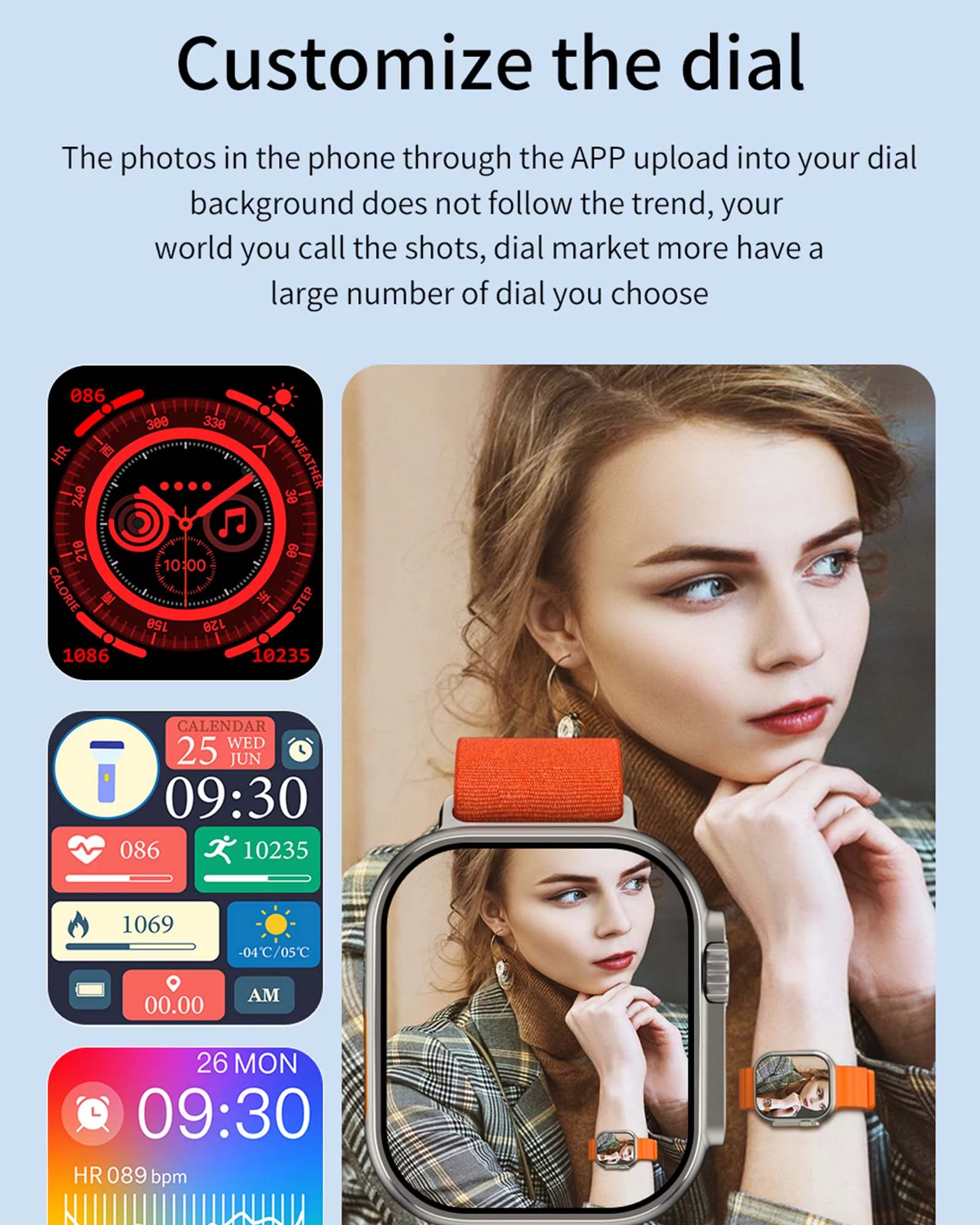 2023 Ultra Smart Watch Men Women 2.1