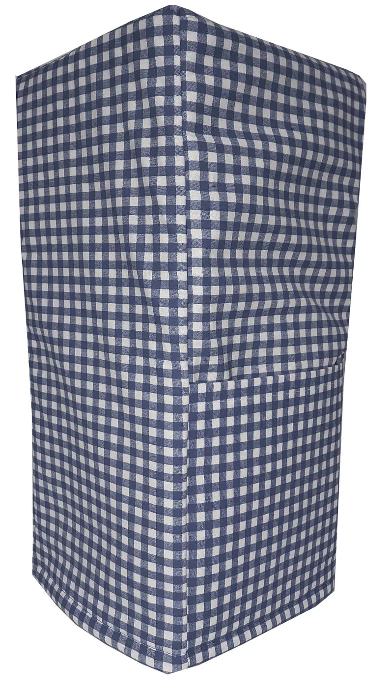 Navy Blue & White Checked Gingham Blender Cover by Penny's Needful Things (Small, All Navy Blue Checked)