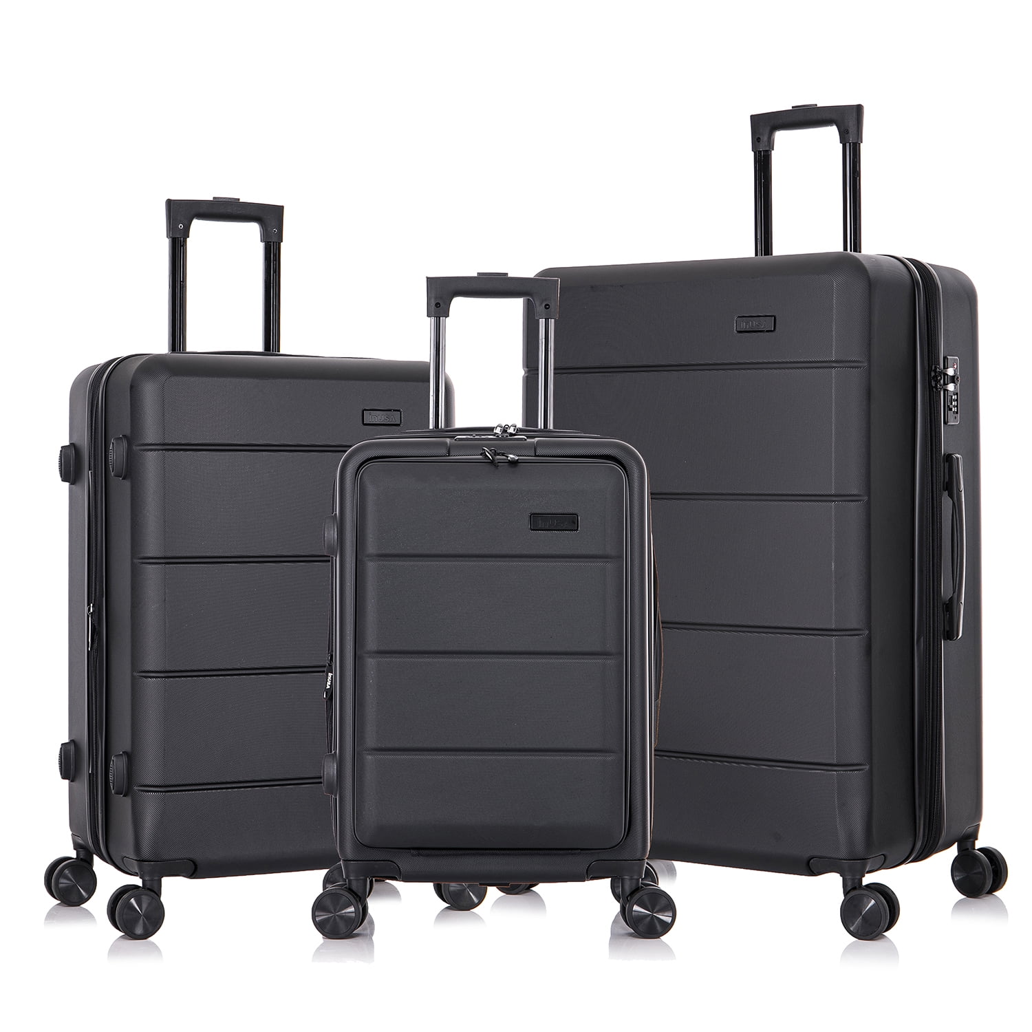 InUSA Elysian 3-Piece Hardside Luggage Sets with Spinner Wheels, Handle, Trolley, (20