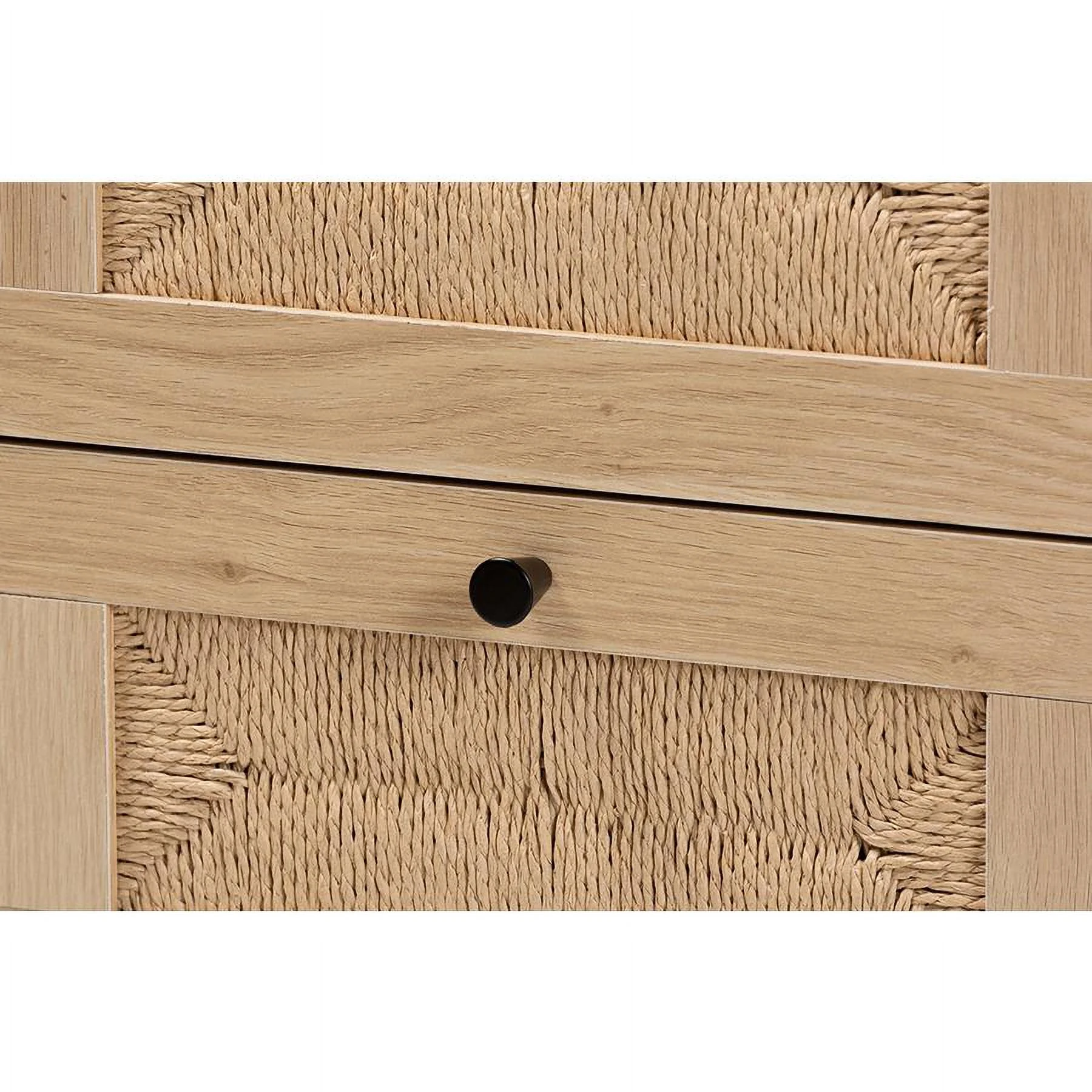 Baxton Studio Cherelle Mid-Century Modern Wood 2-Drawer Square End Table, 21-5/16