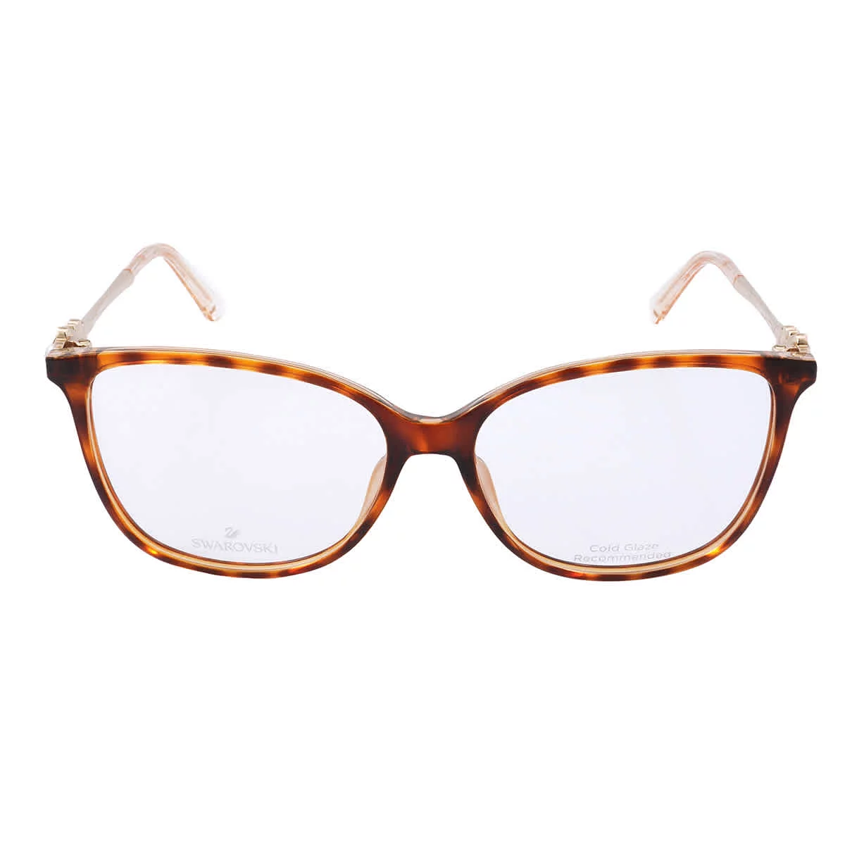 Swarovski SK5367 056 Women's Havana Cat Eye Eyeglasses, 55 mm