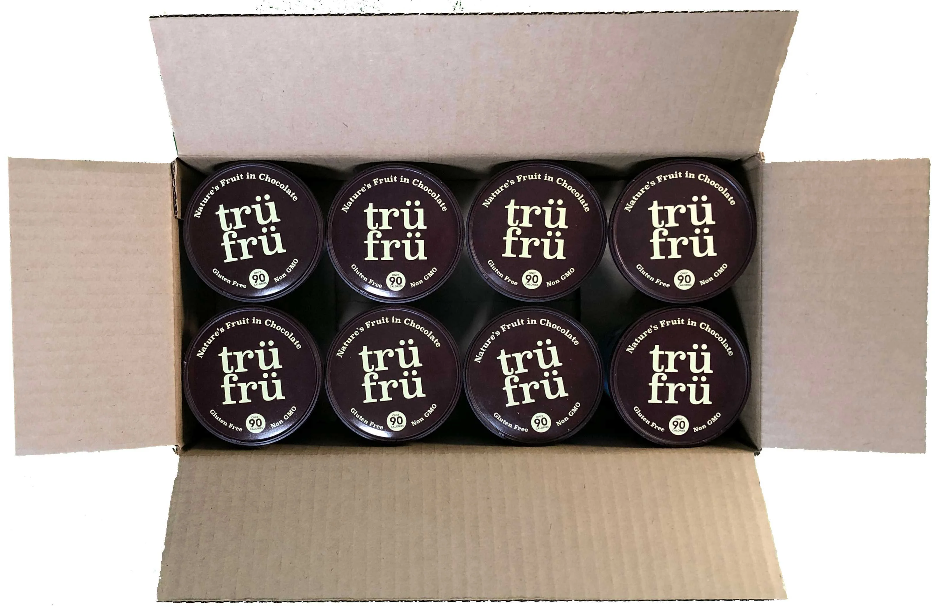 Tru Fru Nature's Raspberries Frozen Fresh In White & Dark Chocolate, 5 Oz, Pack Of 8 Cartons