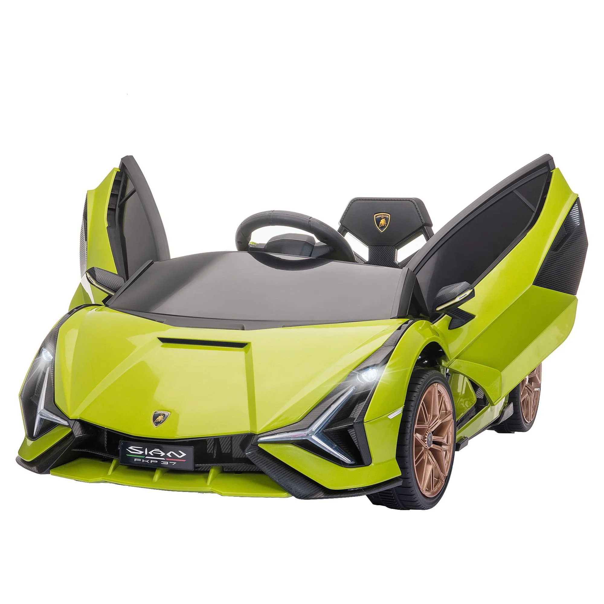 Aosom Green 12 V Electric Car Powered Ride-On with Parent Remote Control
